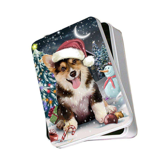 Have a Holly Jolly Corgi Dog Christmas Photo Storage Tin PTIN0170