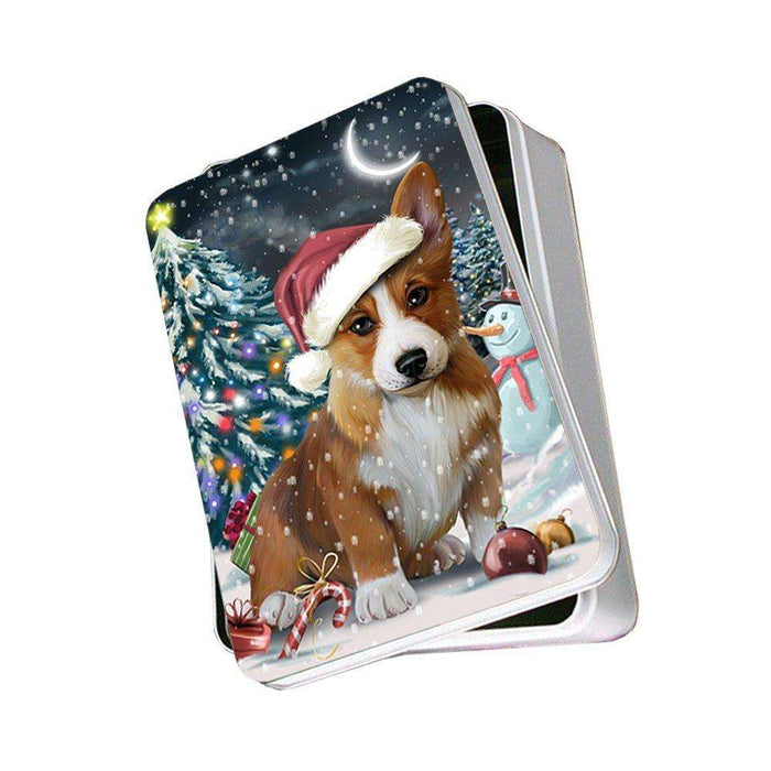 Have a Holly Jolly Corgi Dog Christmas Photo Storage Tin PTIN0171