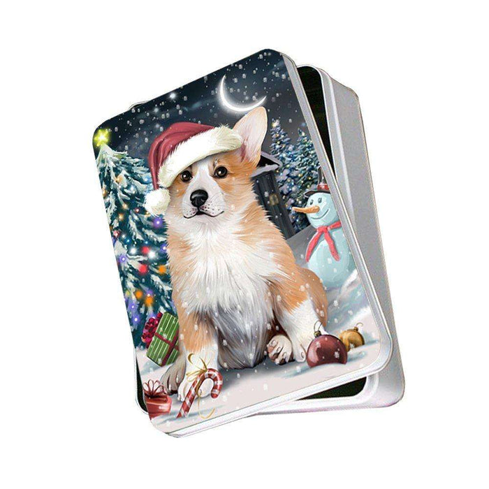 Have a Holly Jolly Corgi Dog Christmas Photo Storage Tin PTIN0172
