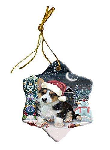 Have a Holly Jolly Corgi Dog Christmas Star Ornament POR2469