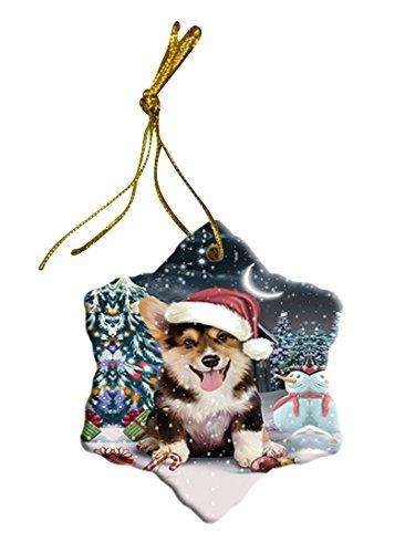Have a Holly Jolly Corgi Dog Christmas Star Ornament POR2470
