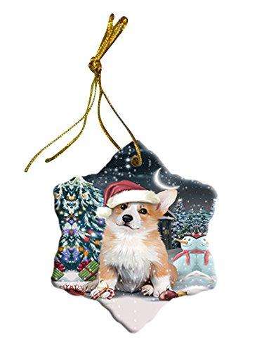 Have a Holly Jolly Corgi Dog Christmas Star Ornament POR2472