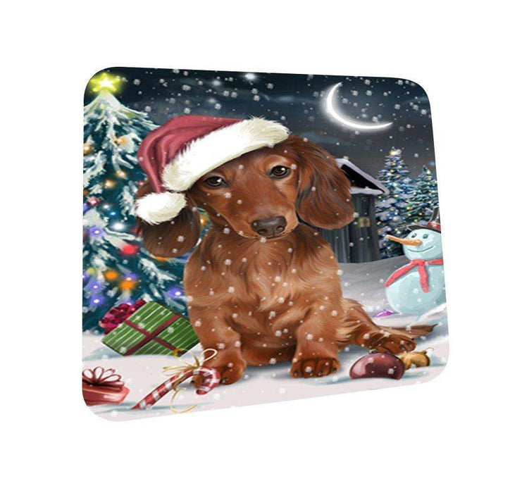 Have a Holly Jolly Dachshund Dog Christmas Coasters CST644 (Set of 4)