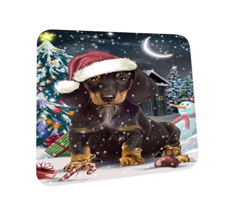 Have a Holly Jolly Dachshund Dog Christmas Coasters CST645 (Set of 4)