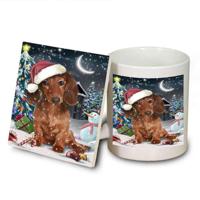 Have a Holly Jolly Dachshund Dog Christmas Mug and Coaster Set MUC0101