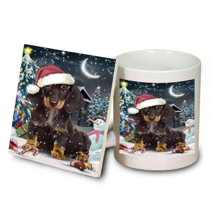 Have a Holly Jolly Dachshund Dog Christmas Mug and Coaster Set MUC0102