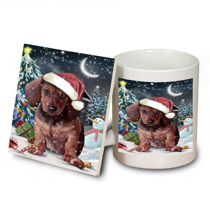 Have a Holly Jolly Dachshund Dog Christmas Mug and Coaster Set MUC0103