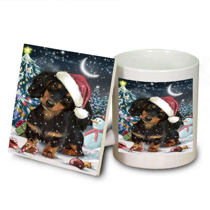 Have a Holly Jolly Dachshund Dog Christmas Mug and Coaster Set MUC0104