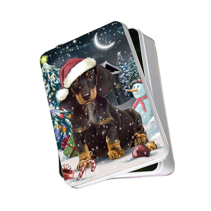 Have a Holly Jolly Dachshund Dog Christmas Photo Storage Tin PTIN0102