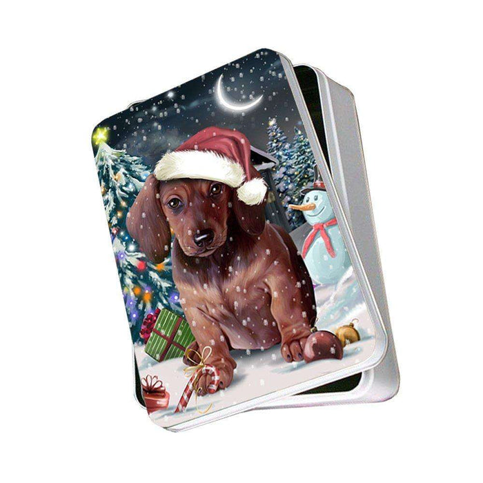 Have a Holly Jolly Dachshund Dog Christmas Photo Storage Tin PTIN0103