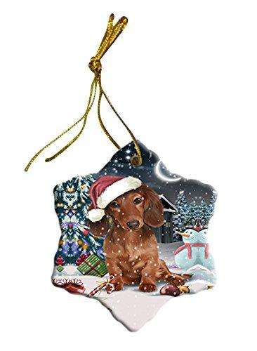 Have a Holly Jolly Dachshund Dog Christmas Star Ornament POR2401