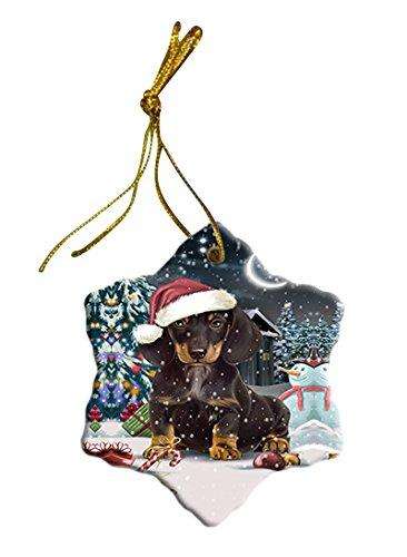 Have a Holly Jolly Dachshund Dog Christmas Star Ornament POR2402