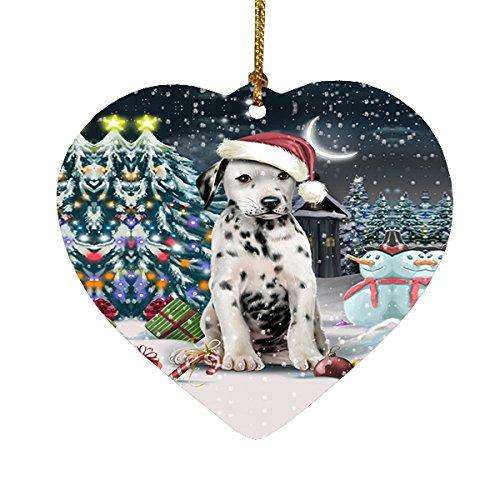 Have a Holly Jolly Dalmatian Dog Christmas Heart Ornament POR1948