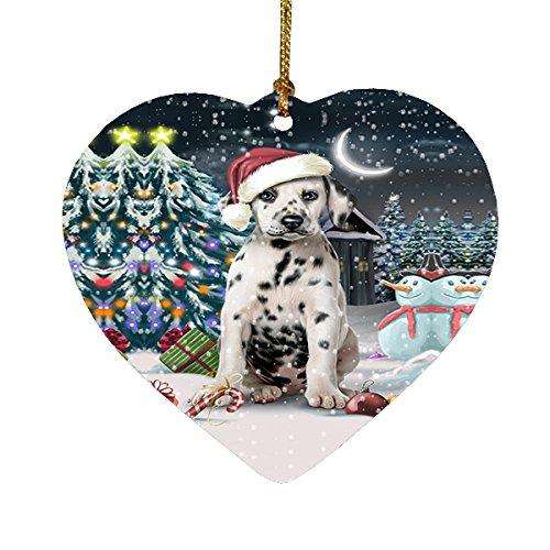 Have a Holly Jolly Dalmatian Dog Christmas Heart Ornament POR1951