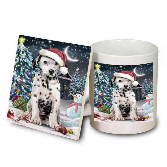 Have a Holly Jolly Dalmatian Dog Christmas Mug and Coaster Set MUC0241
