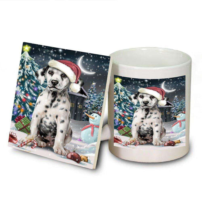 Have a Holly Jolly Dalmatian Dog Christmas Mug and Coaster Set MUC0242