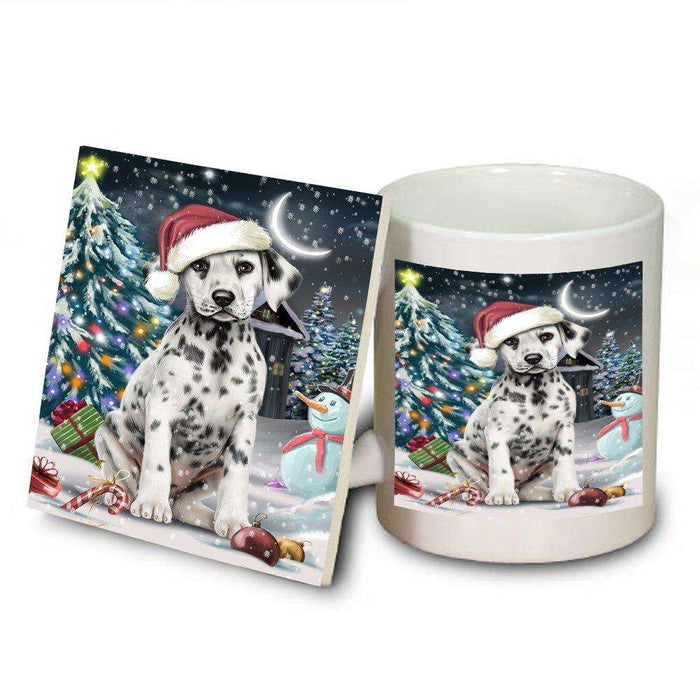 Have a Holly Jolly Dalmatian Dog Christmas Mug and Coaster Set MUC0243
