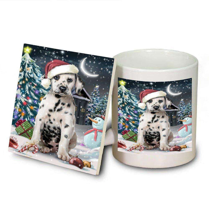 Have a Holly Jolly Dalmatian Dog Christmas Mug and Coaster Set MUC0244