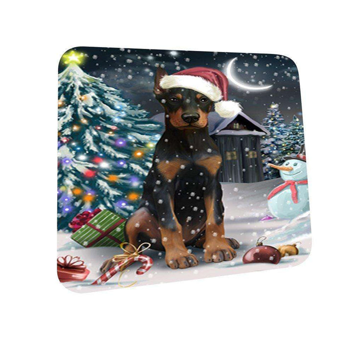 Have a Holly Jolly Doberman Pinscher Dog Christmas Coasters CST079 (Set of 4)