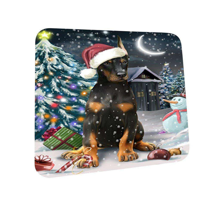 Have a Holly Jolly Doberman Pinscher Dog Christmas Coasters CST080 (Set of 4)