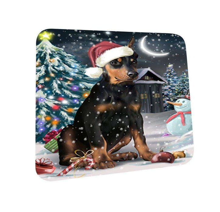 Have a Holly Jolly Doberman Pinscher Dog Christmas Coasters CST081 (Set of 4)