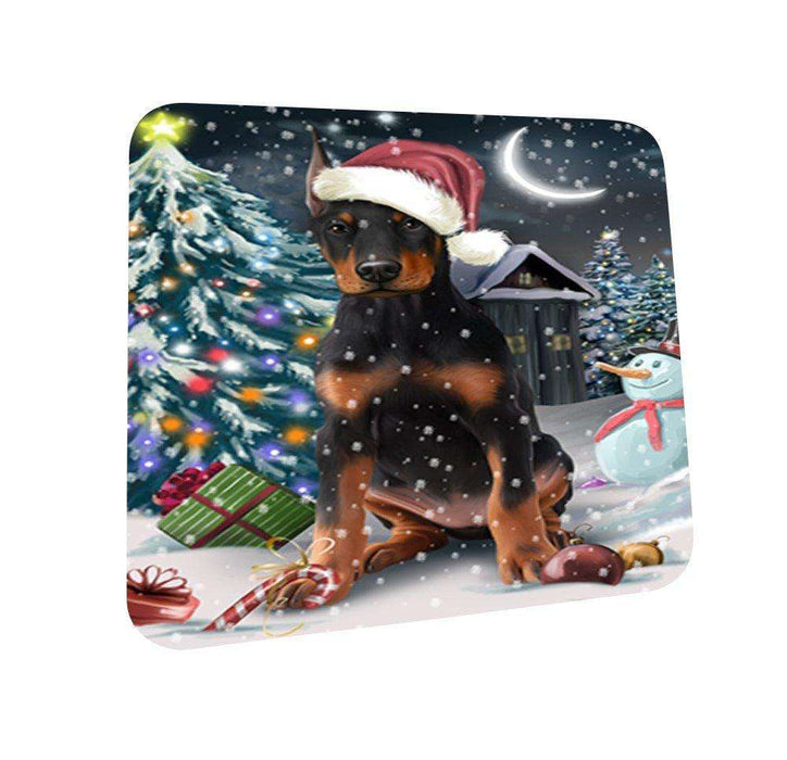 Have a Holly Jolly Doberman Pinscher Dog Christmas Coasters CST082 (Set of 4)