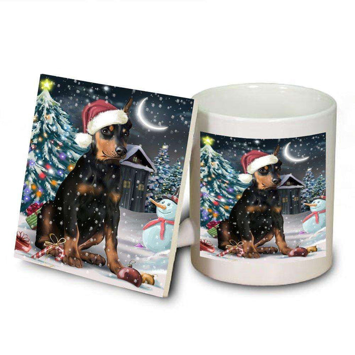 Have a Holly Jolly Doberman Pinscher Dog Christmas Mug and Coaster Set MUC0175