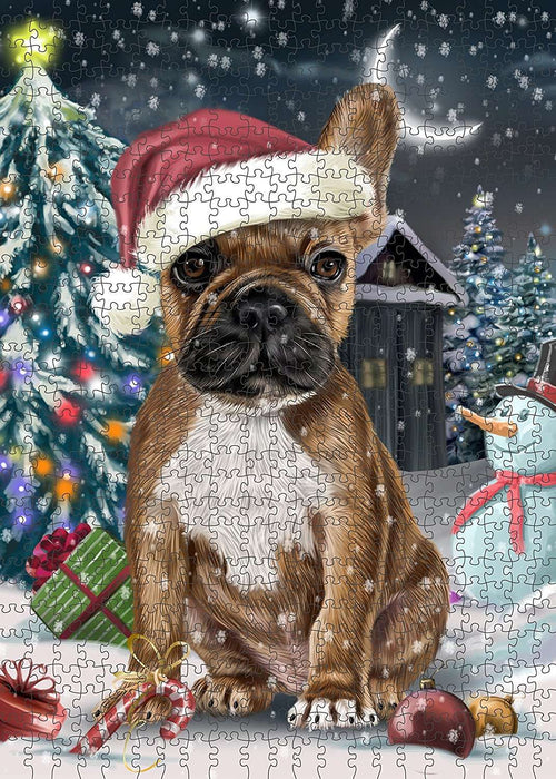 Have a Holly Jolly French Bulldog Christmas Puzzle with Photo Tin PUZL231