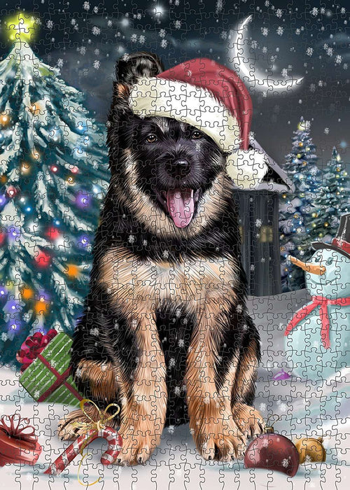 Have a Holly Jolly German Shepherd Dog Christmas Puzzle with Photo Tin PUZL1923