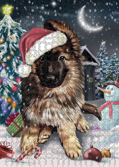 Have a Holly Jolly German Shepherd Dog Christmas Puzzle with Photo Tin PUZL1926