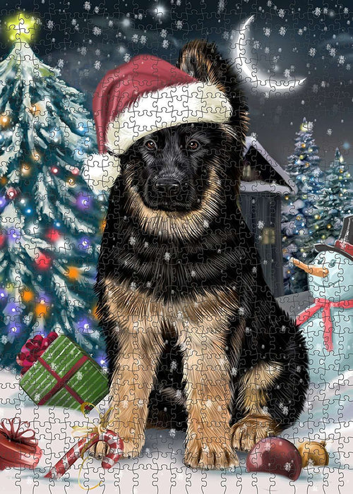 Have a Holly Jolly German Shepherd Dog Christmas Puzzle with Photo Tin PUZL1929