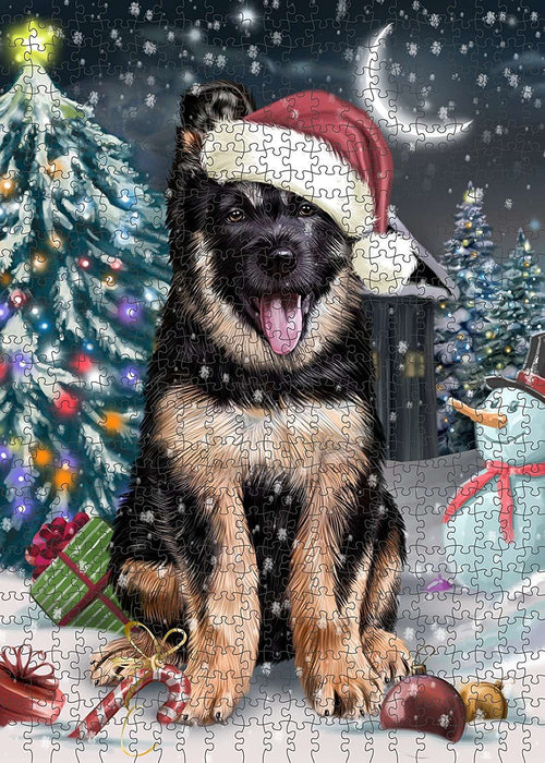 Have a Holly Jolly German Shepherd Dog Christmas Puzzle with Photo Tin PUZL237