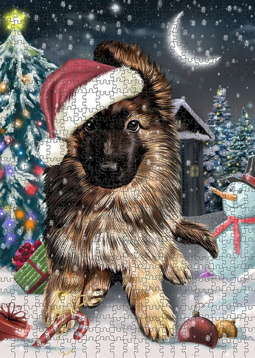 Have a Holly Jolly German Shepherd Dog Christmas Puzzle with Photo Tin PUZL240