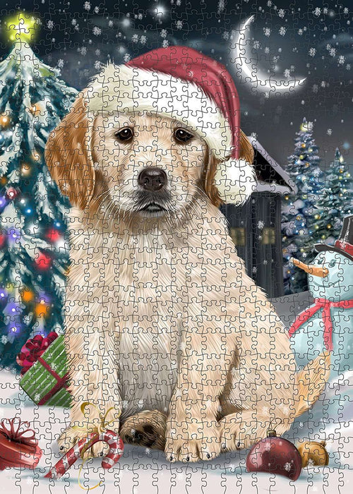 Have a Holly Jolly Golden Retriever Dog Christmas Puzzle with Photo Tin PUZL1932