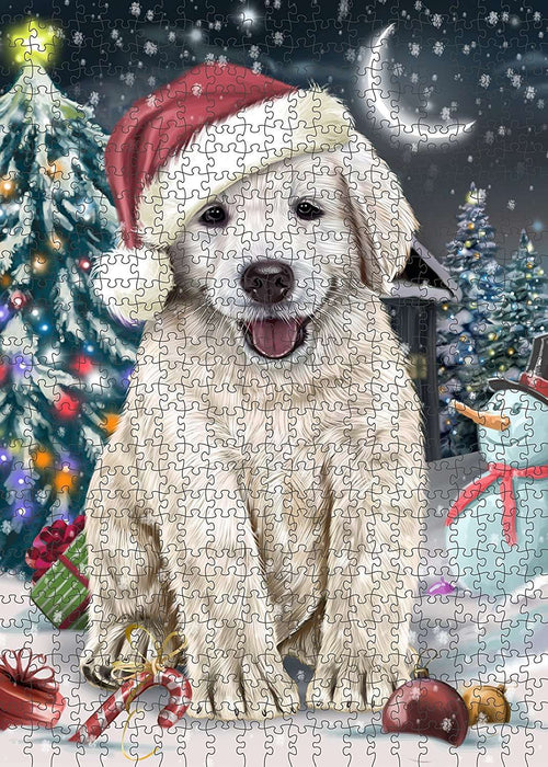 Have a Holly Jolly Golden Retriever Dog Christmas Puzzle with Photo Tin PUZL1938