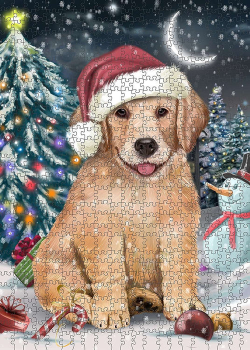 Have a Holly Jolly Golden Retriever Dog Christmas Puzzle with Photo Tin PUZL1941