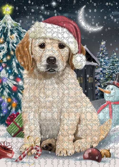 Have a Holly Jolly Golden Retriever Dog Christmas Puzzle  PUZL246