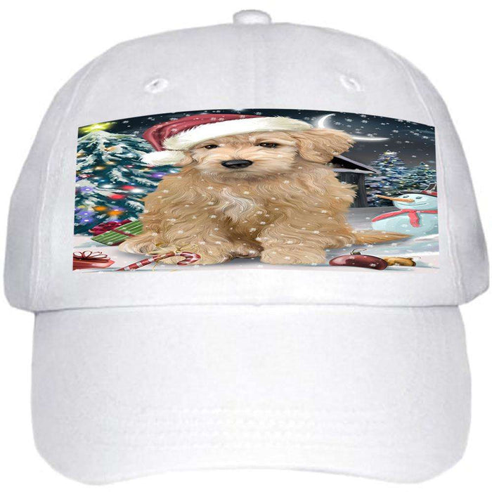 Have a Holly Jolly Goldendoodle Dog Christmas Ball Hat Cap HAT58689