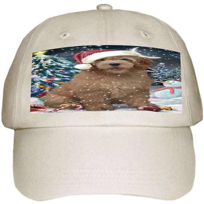 Have a Holly Jolly Goldendoodle Dog Christmas Ball Hat Cap HAT58695