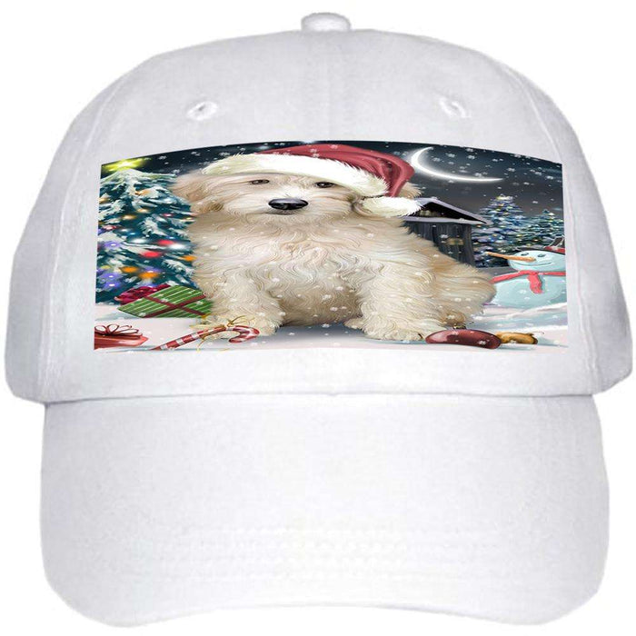Have a Holly Jolly Goldendoodle Dog Christmas Ball Hat Cap HAT58698