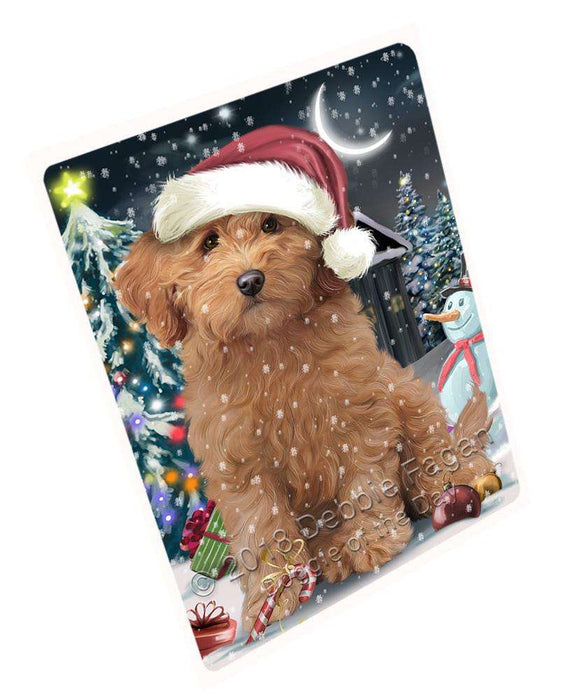 Have a Holly Jolly Goldendoodle Dog Christmas Large Refrigerator / Dishwasher Magnet RMAG70416