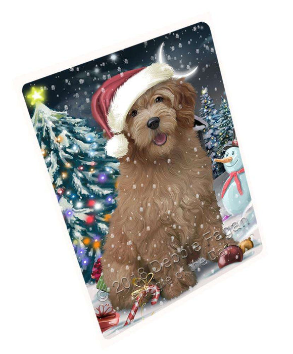 Have a Holly Jolly Goldendoodle Dog Christmas Large Refrigerator / Dishwasher Magnet RMAG70422