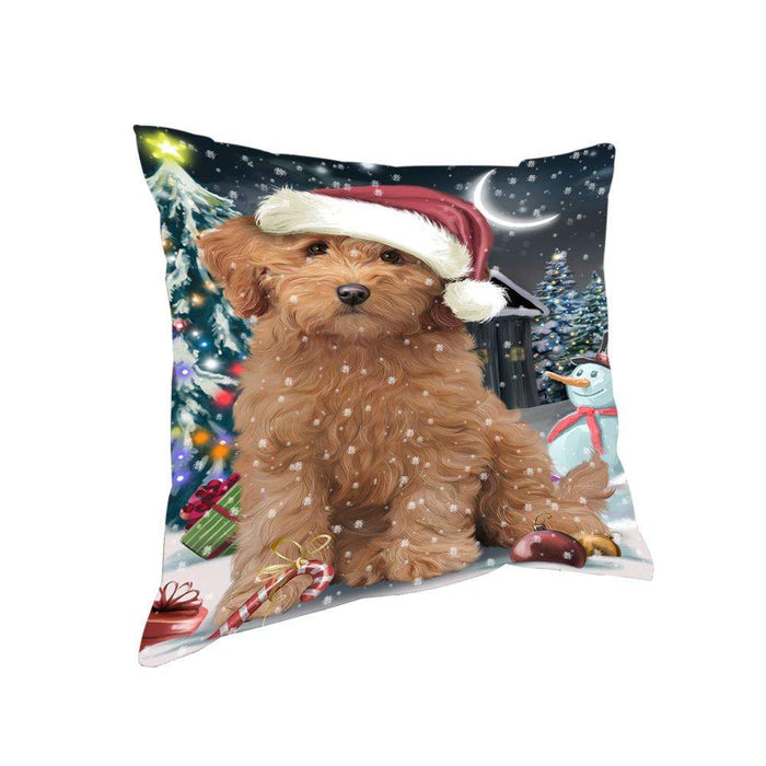Have a Holly Jolly Goldendoodle Dog Christmas Pillow PIL62976