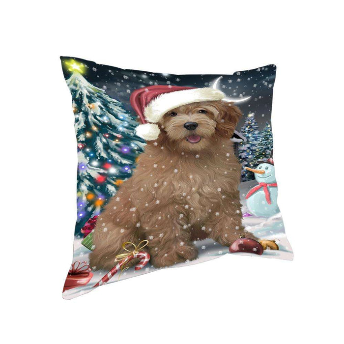 Have a Holly Jolly Goldendoodle Dog Christmas Pillow PIL62980