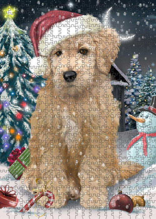 Have a Holly Jolly Goldendoodle Dog Christmas Puzzle with Photo Tin PUZL59043