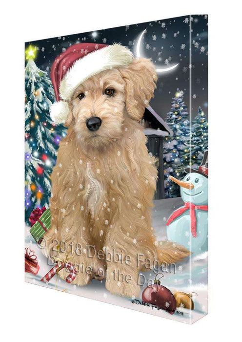 Have a Holly Jolly Goldendoodle Dog Christmas  Canvas Print Wall Art Décor CVS82133