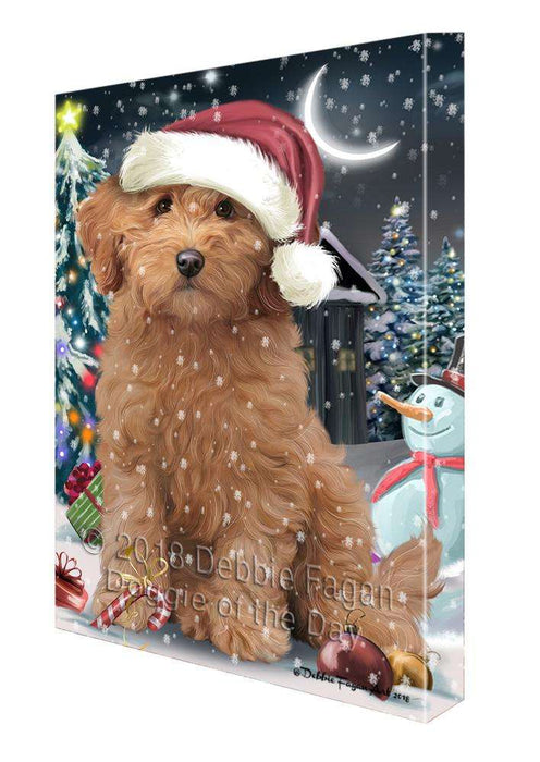 Have a Holly Jolly Goldendoodle Dog Christmas  Canvas Print Wall Art Décor CVS82142