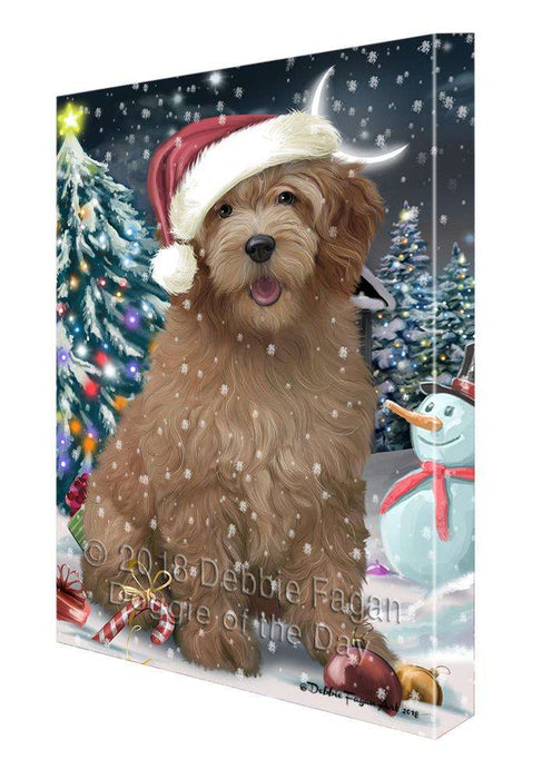 Have a Holly Jolly Goldendoodle Dog Christmas  Canvas Print Wall Art Décor CVS82151