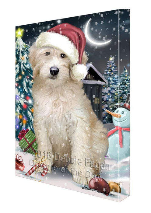 Have a Holly Jolly Goldendoodle Dog Christmas  Canvas Print Wall Art Décor CVS82160