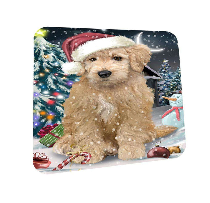 Have a Holly Jolly Goldendoodle Dog Christmas  Coasters Set of 4 CST51611